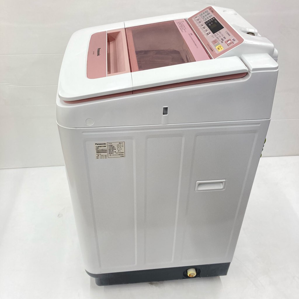 364取付無料！高性能パナソニックエコナビ搭載パステルピンク7kg洗濯機