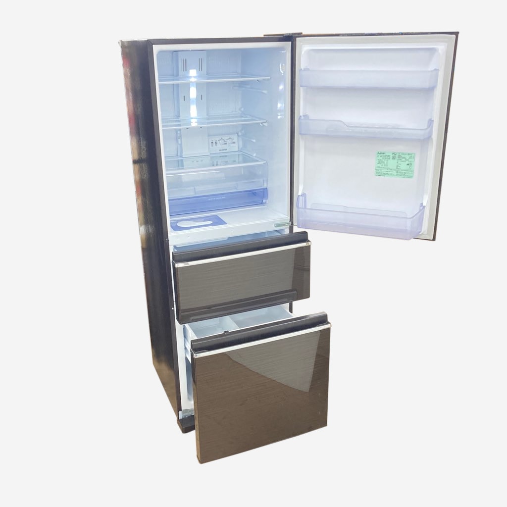 中古近郊送料格安 三菱 330L 3ドア冷蔵庫 MR-CX33C-BR 2018年製
