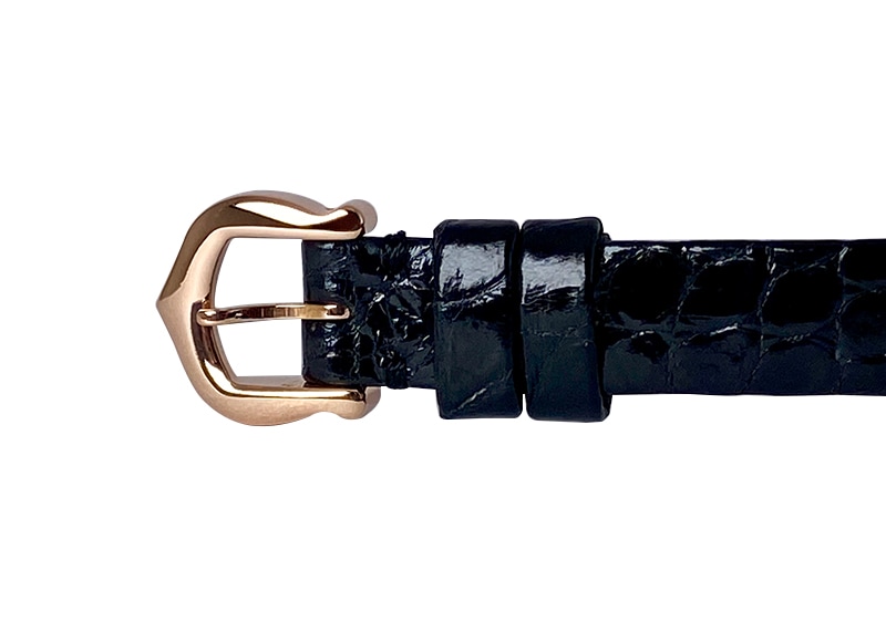 Tamaミニべニュワール クロコ 純正 ベルト 紫 Cartier 時計 カルティエ