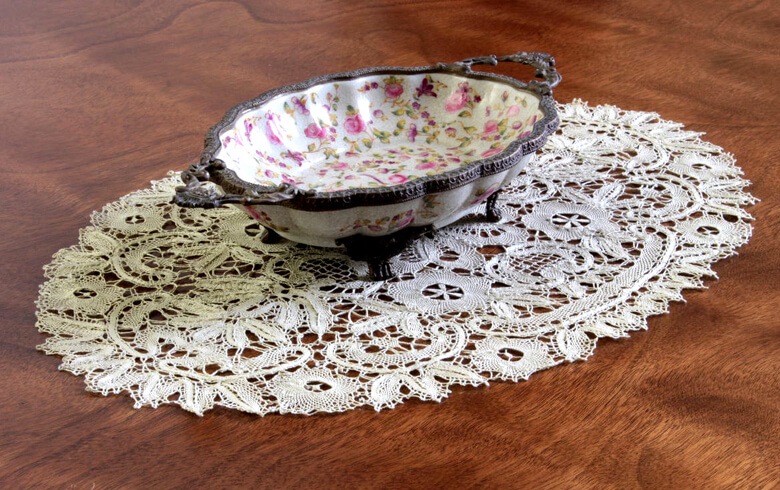memories ボビンレース テーブルセンター GFP-203 約30×45cm