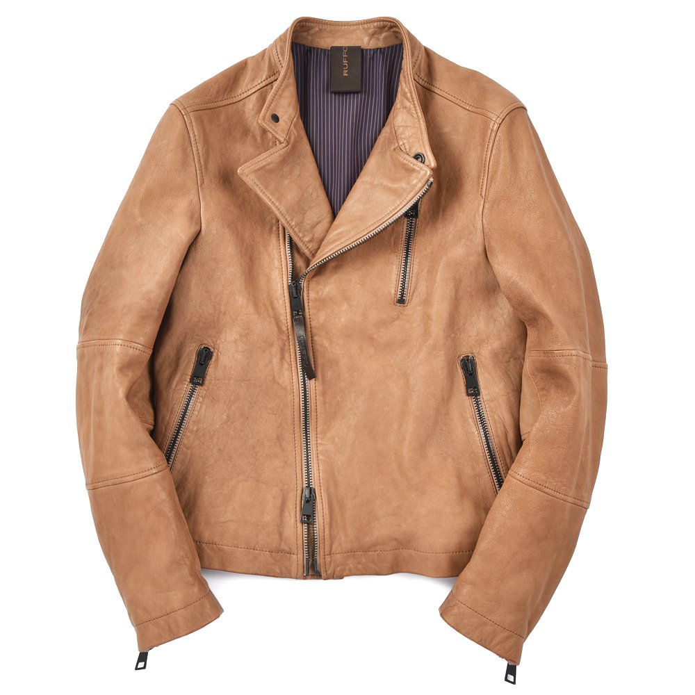 RUFFO ルッフォ MARLON シープスキン 中綿 ダブルライダースジャケット