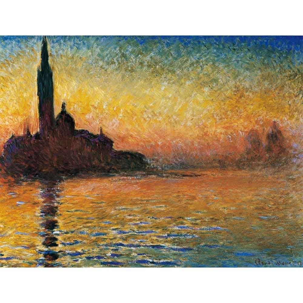ヴェネツィアの夕暮れ 【6号】 クロード・モネ 【 額縁が選べる 額入り