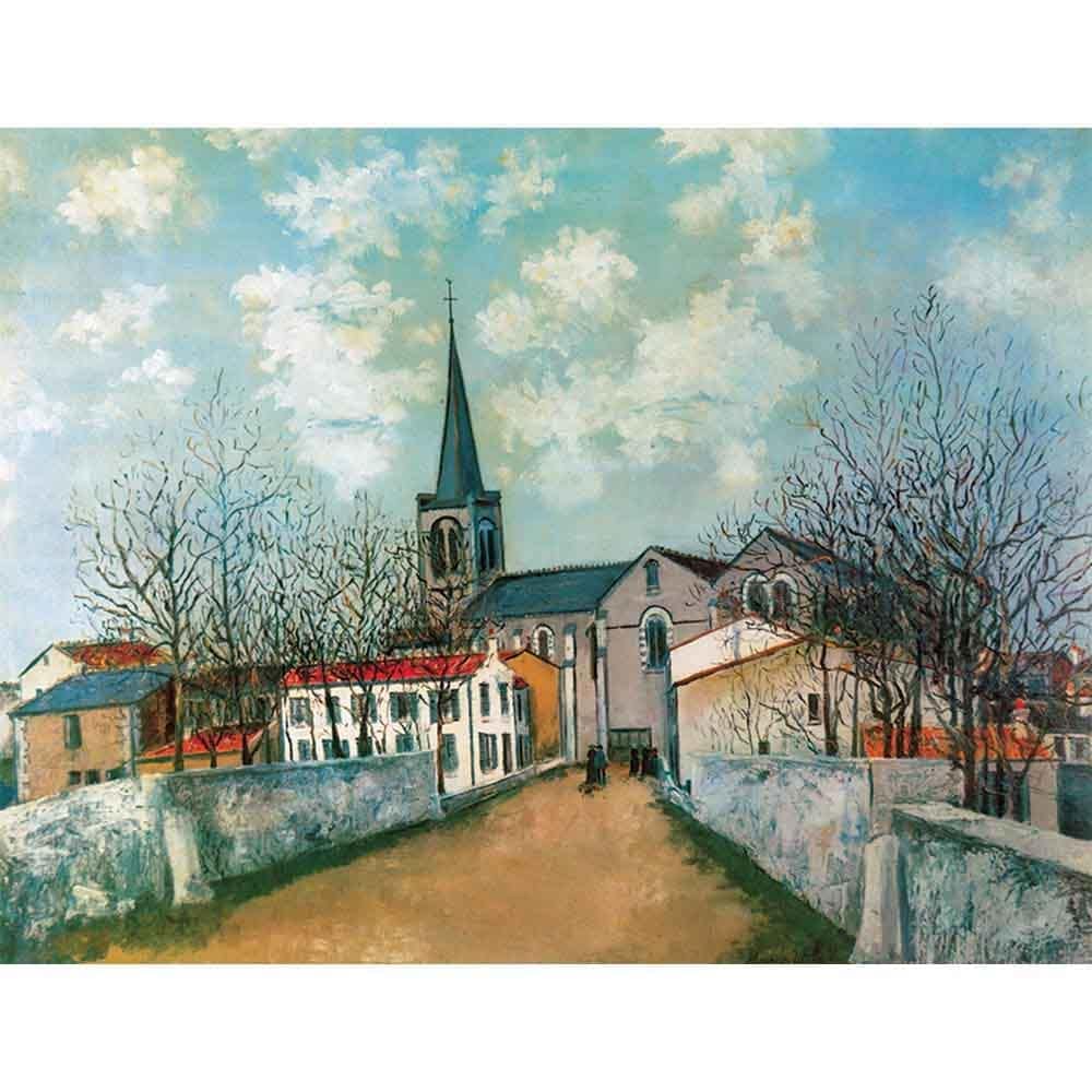 郊外の教会 【15号】 モーリス・ユトリロ 【 額縁が選べる 額入り 複製