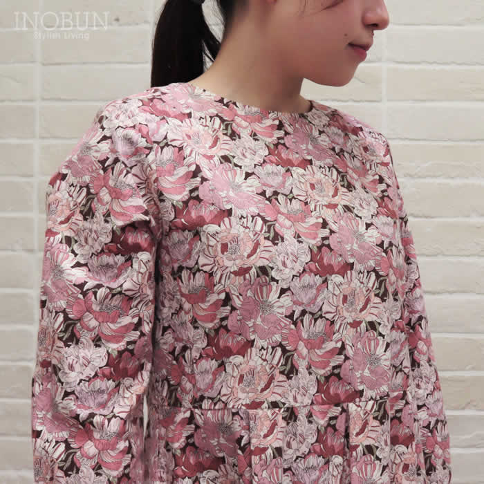 Crespi LIBERTY コットンフランネル ワンピース BLACK BURN リバティ