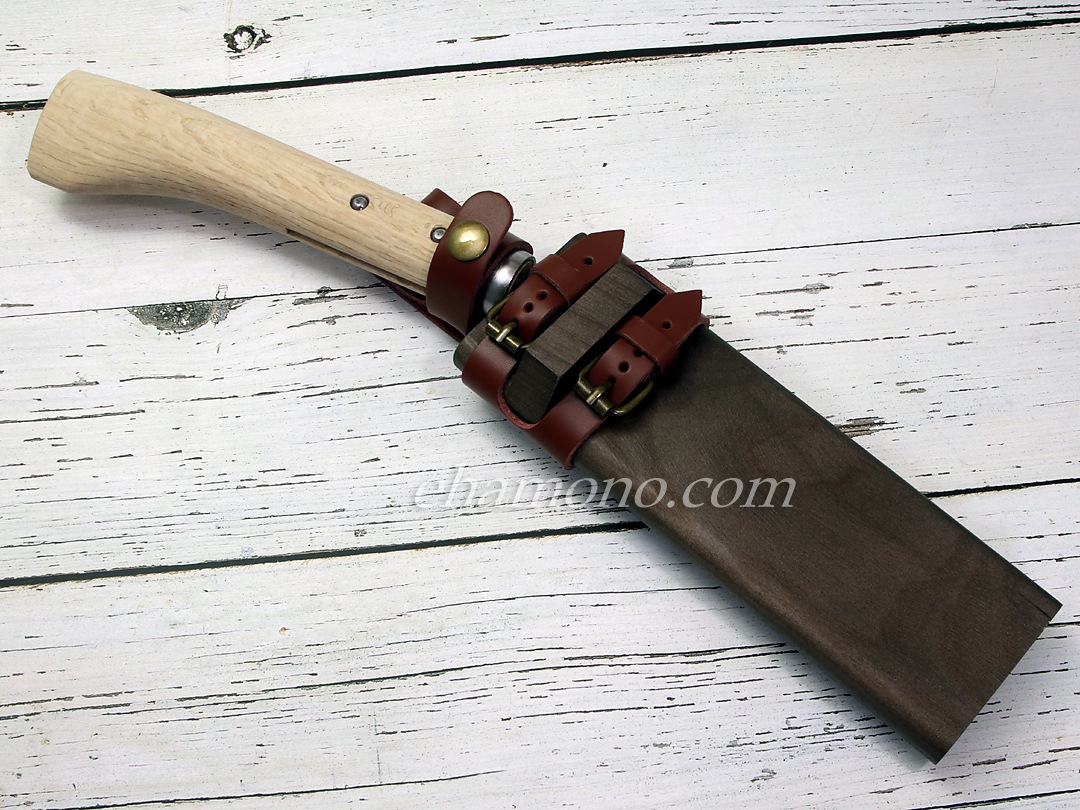 日野浦刃物工房 味方屋作 鞘鉈6寸（180）片刃