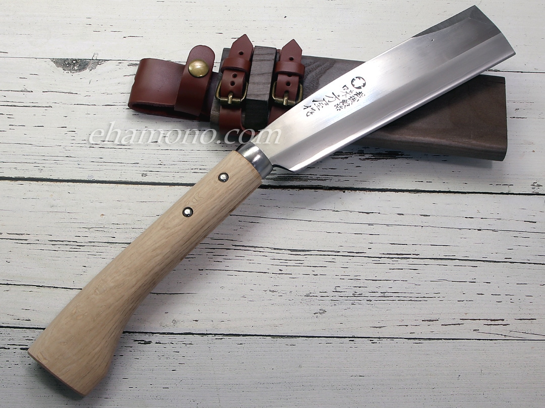 日野浦刃物工房 味方屋作 鞘鉈6寸（180）片刃