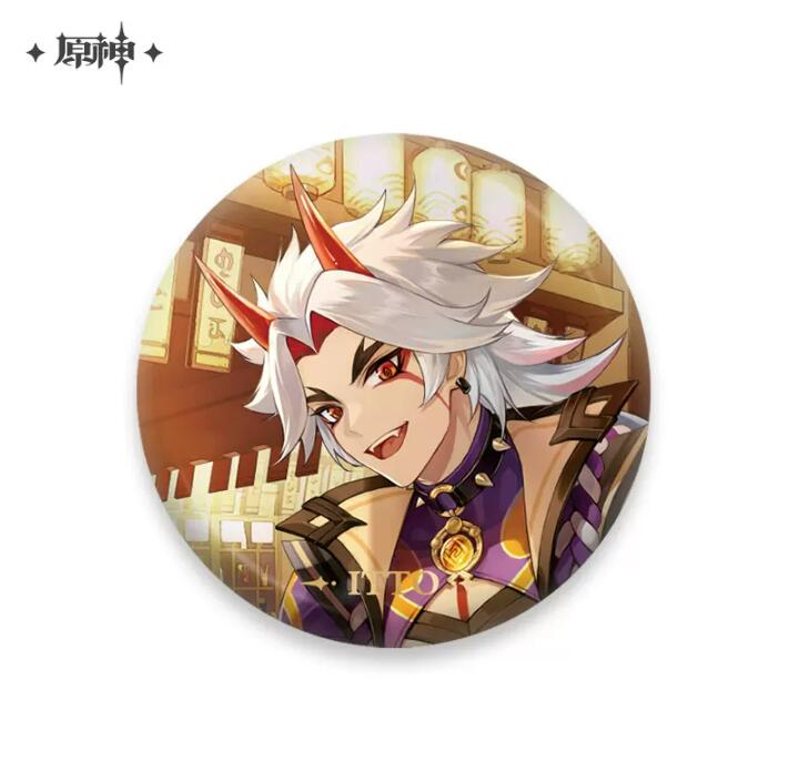 原神】原神シリーズ キャラクター缶バッジ Genshin 荒瀧一斗 原神