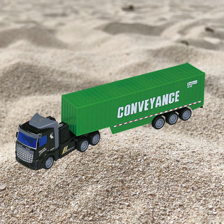 ラジコントレーラー コンテナ車 グリーン×ブラック｜ファミリー