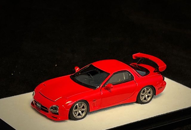 新品 PGM640804-1 PGM 1/64 マツダ MAZDA RX7 フル開閉モデル Red 四角