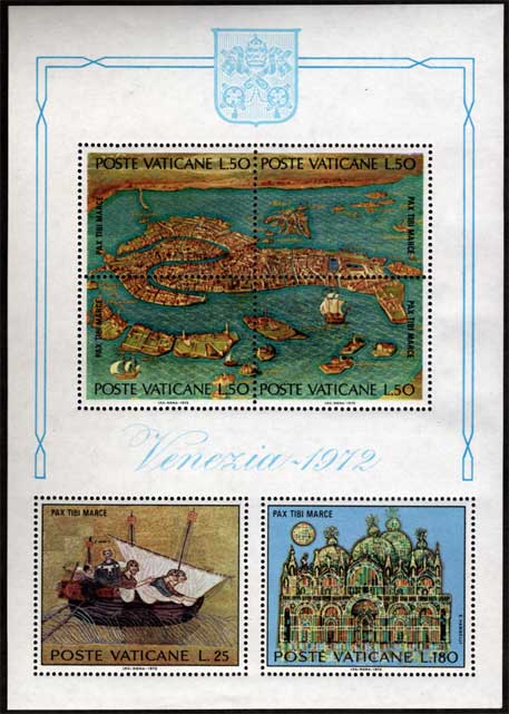 1972年 ヴェネツィア救済切手シート バチカン市国発行 | 切手
