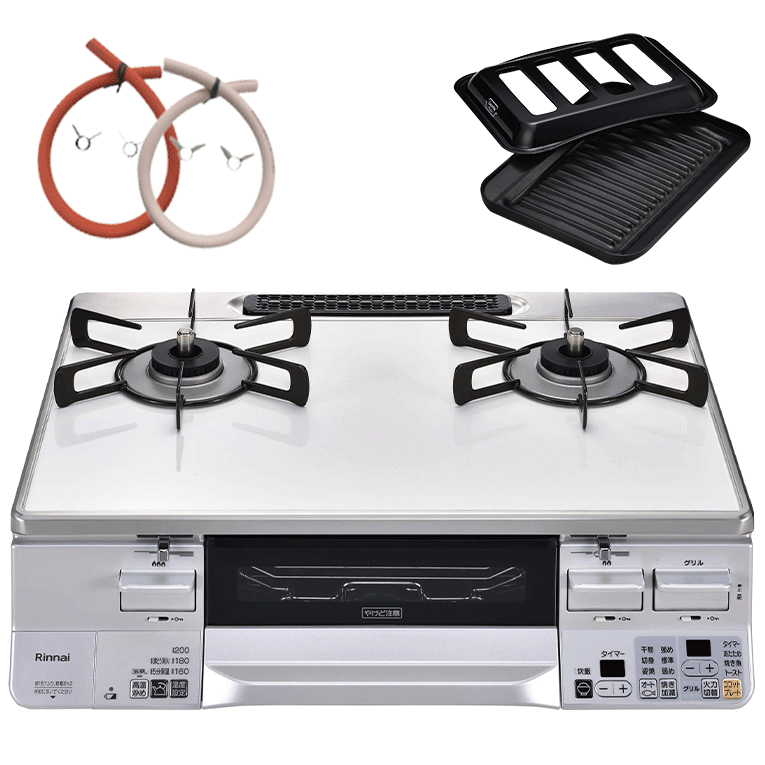 リンナイ ラクシエ ガステーブルコンロ RTS65AWK3RGA-W | ガステーブル