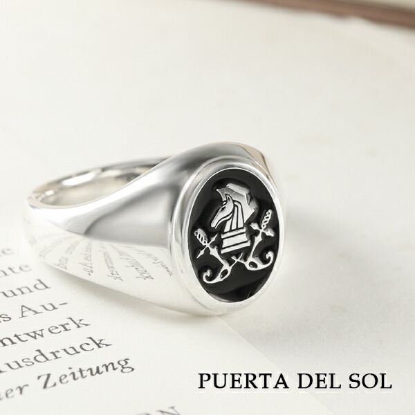 PUERTA DEL SOL ロゴ シグネットリング 7～23号 指輪 リング 印台