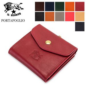 イルビゾンテ Il Bisonte がま口財布 二つ折り財布 C0423 P