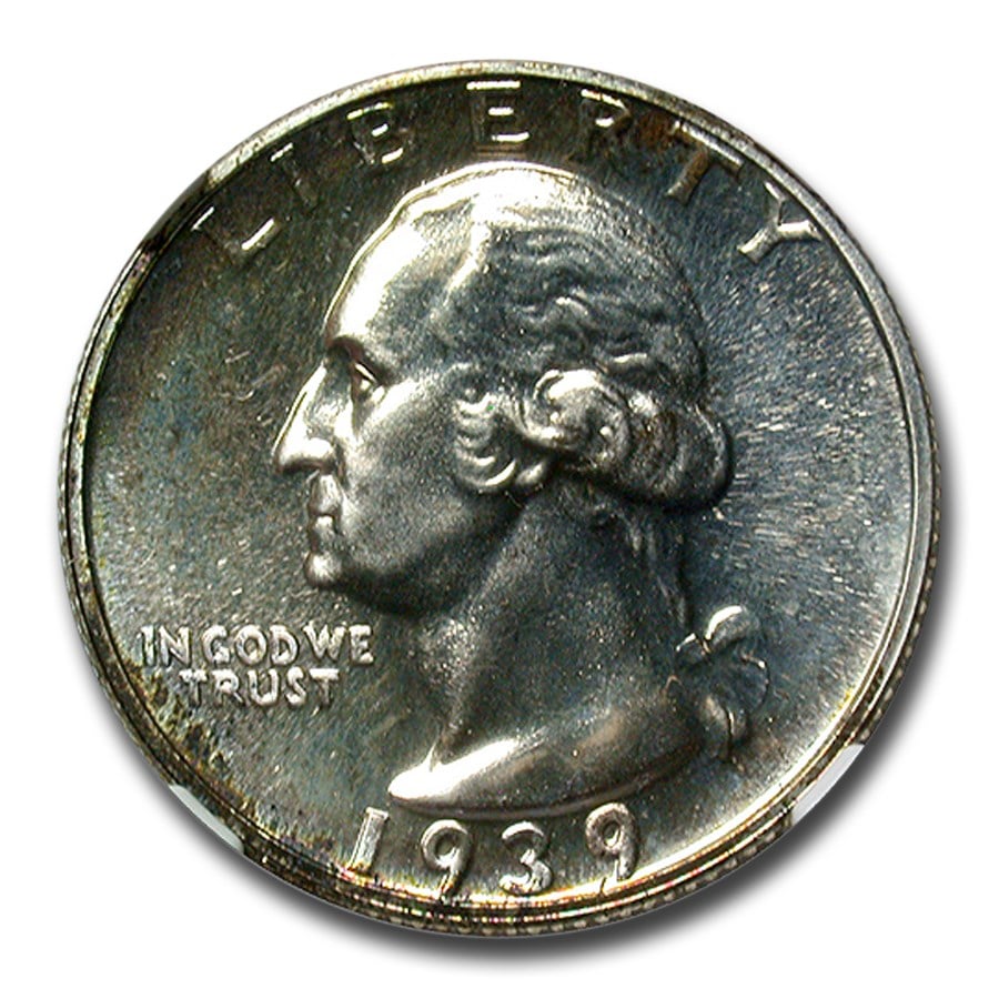 1939年 アメリカ ワシントン クォーター ダラー 銀貨 25セント