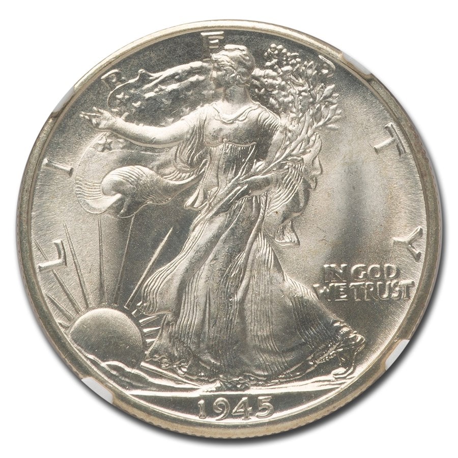 1945年 ウォーキングリバティ ハーフダラー 銀貨 50セント シルバー