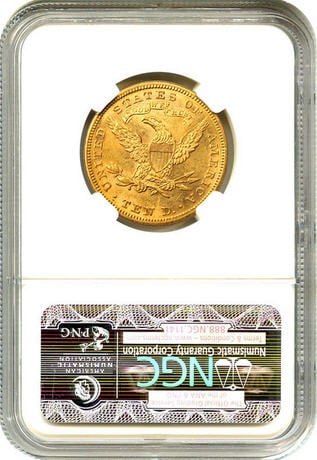 アンティークコイン アメリカ 10ドル金貨リバティヘッド 1893 ＄10 NGC