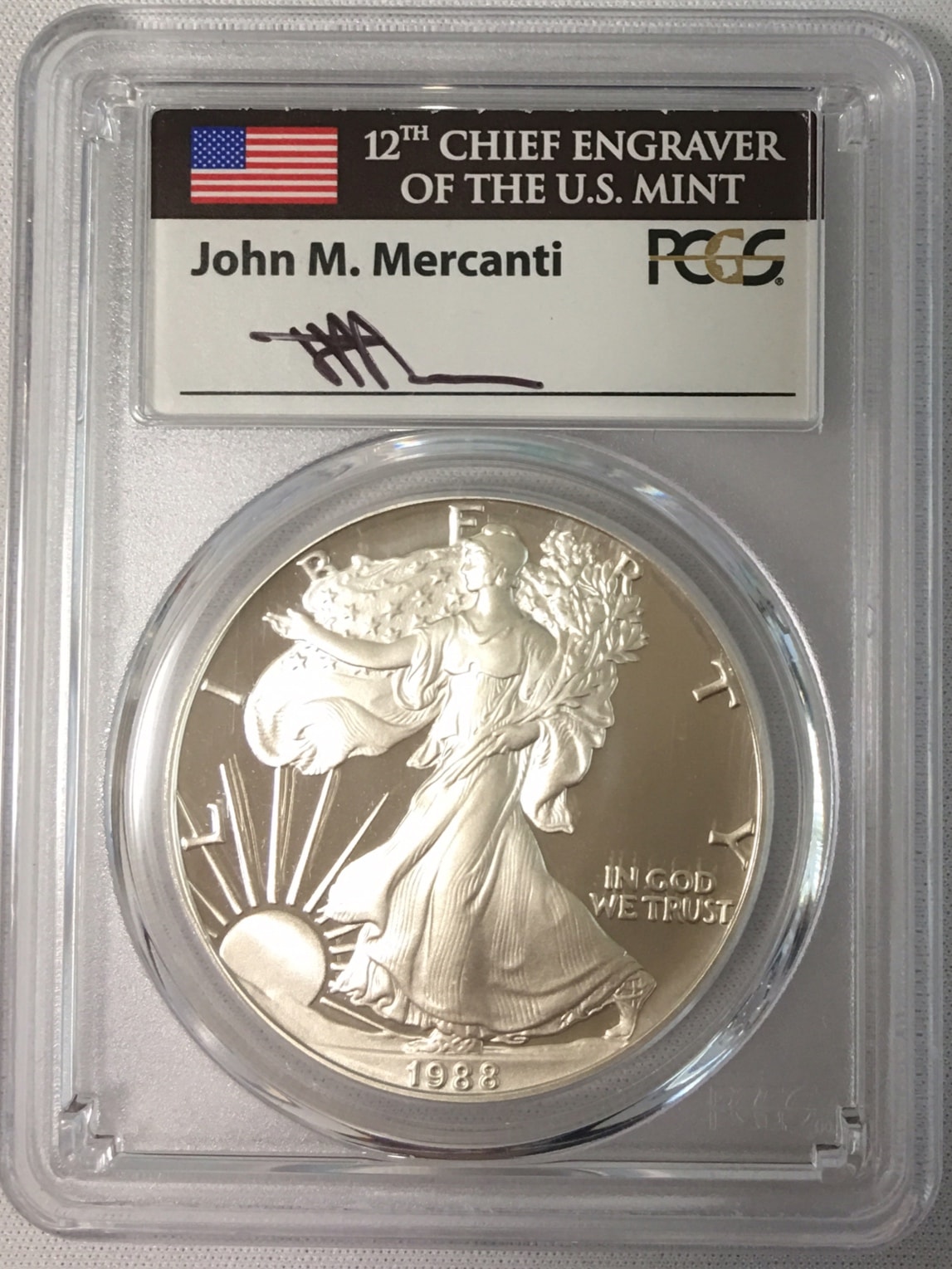 S*y様 2000年 アメリカ合衆国イーグルドル銀貨 両面カラーバージョン