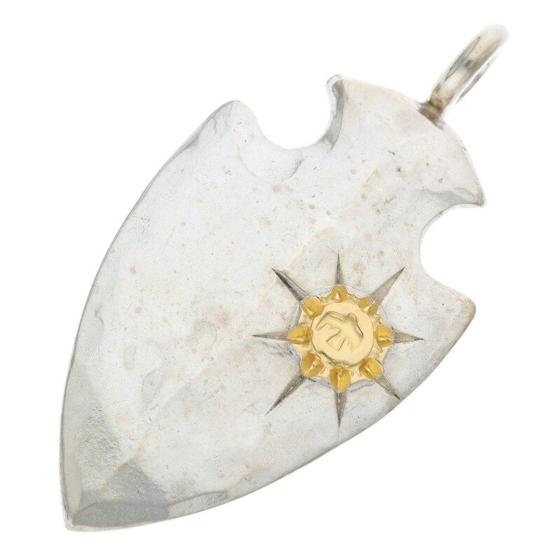 SALE】印台ずれ 金メタル付き矢じり 大 【取扱：原宿シルバー店