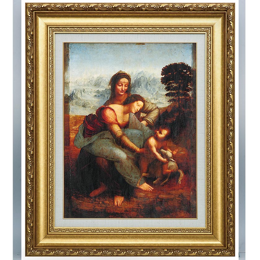 ダ・ヴィンチ 聖アンナと聖母子 6号 立体複製名画 : アートの友社