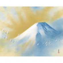 横山大観 「不二霊峰」 複製絵画 額装 美術品 レプリカ : 美術品 工芸