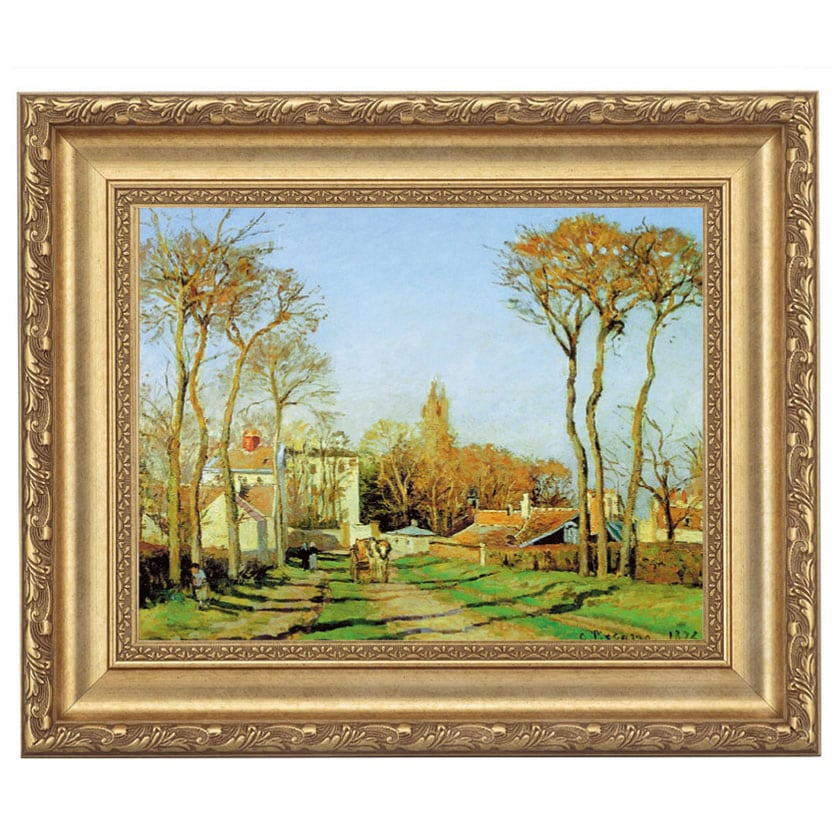 カミーユ・ピサロ【座る農家の少女】、希少な画集画、新品高級額