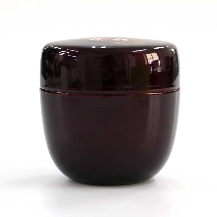 茶道具 棗 東雲 溜塗 中棗 花筏蒔絵 ( 内梨子地 )