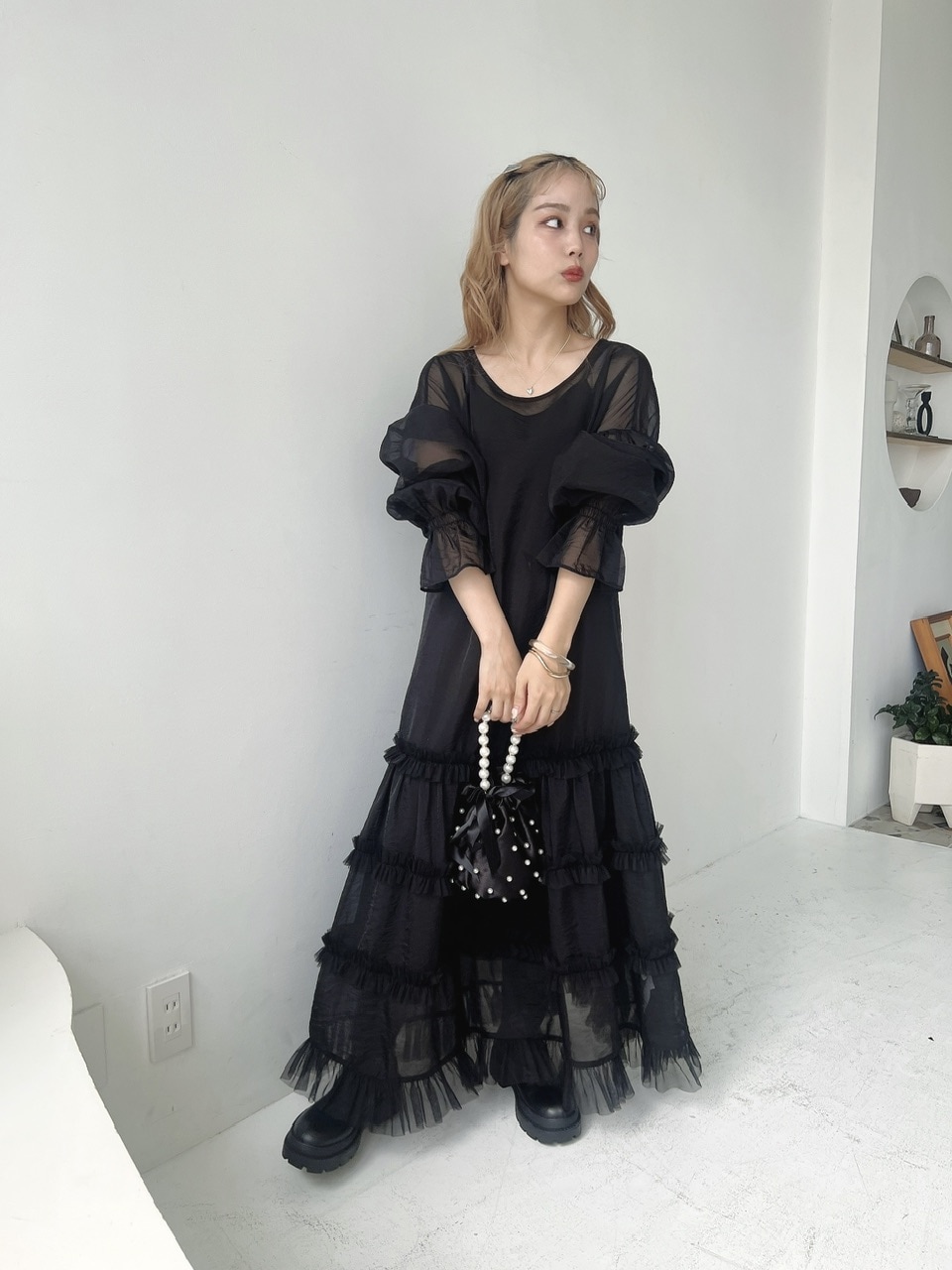 tulle layered op ブラック | ワンピース | JUMELLE