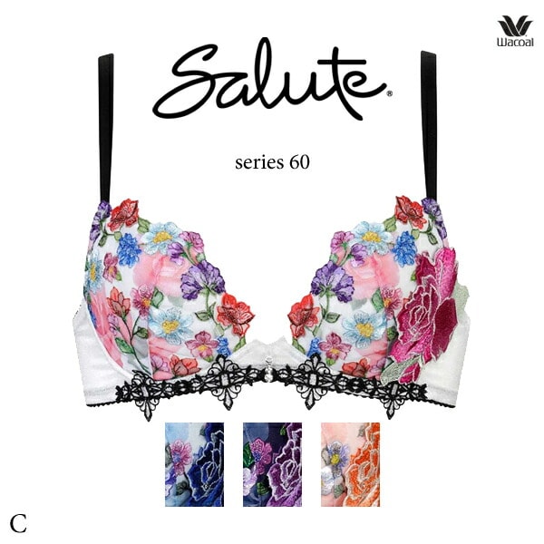 ワコール サルート 60G ブラジャー BTJ760 3/4カップワイヤー フロント