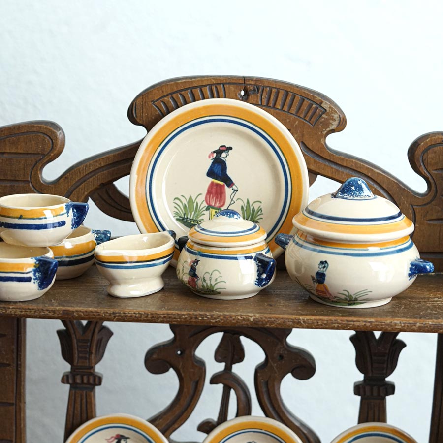 アンリオ・カンペールHenriot Quimer手描きディネット13点1930年代頃