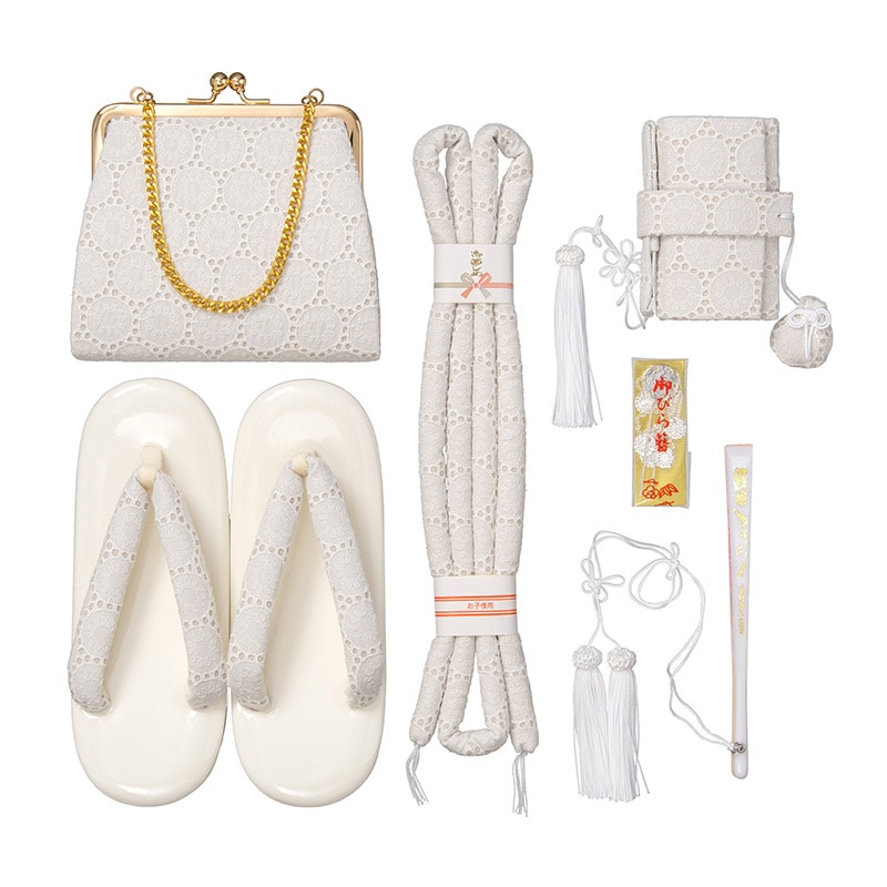 極美品】七五三 箱せこ 豪華八点セット 飾り帯 草履 バッグ 和装小物