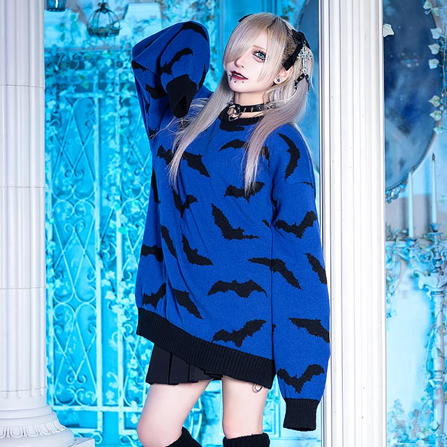 闇夜のコウモリニット【BLUE】LISTEN FLAVOR(リッスンフレーバー) 公式