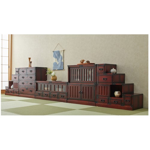 水屋 水屋箪笥 置水屋 茶室 茶道 小水屋 キャビネット 民芸調 洋室