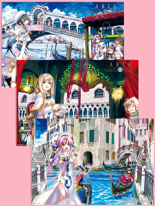 The BENEDIZIONE】ARIA 原作クリアポスターセットA【A3サイズ3枚組