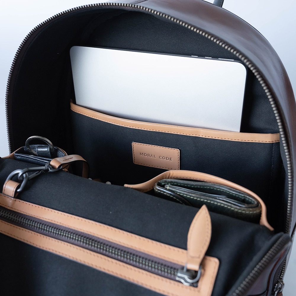 レザービジネスリュック 本革 バックパック ブラウン GUILDFORD BROWN