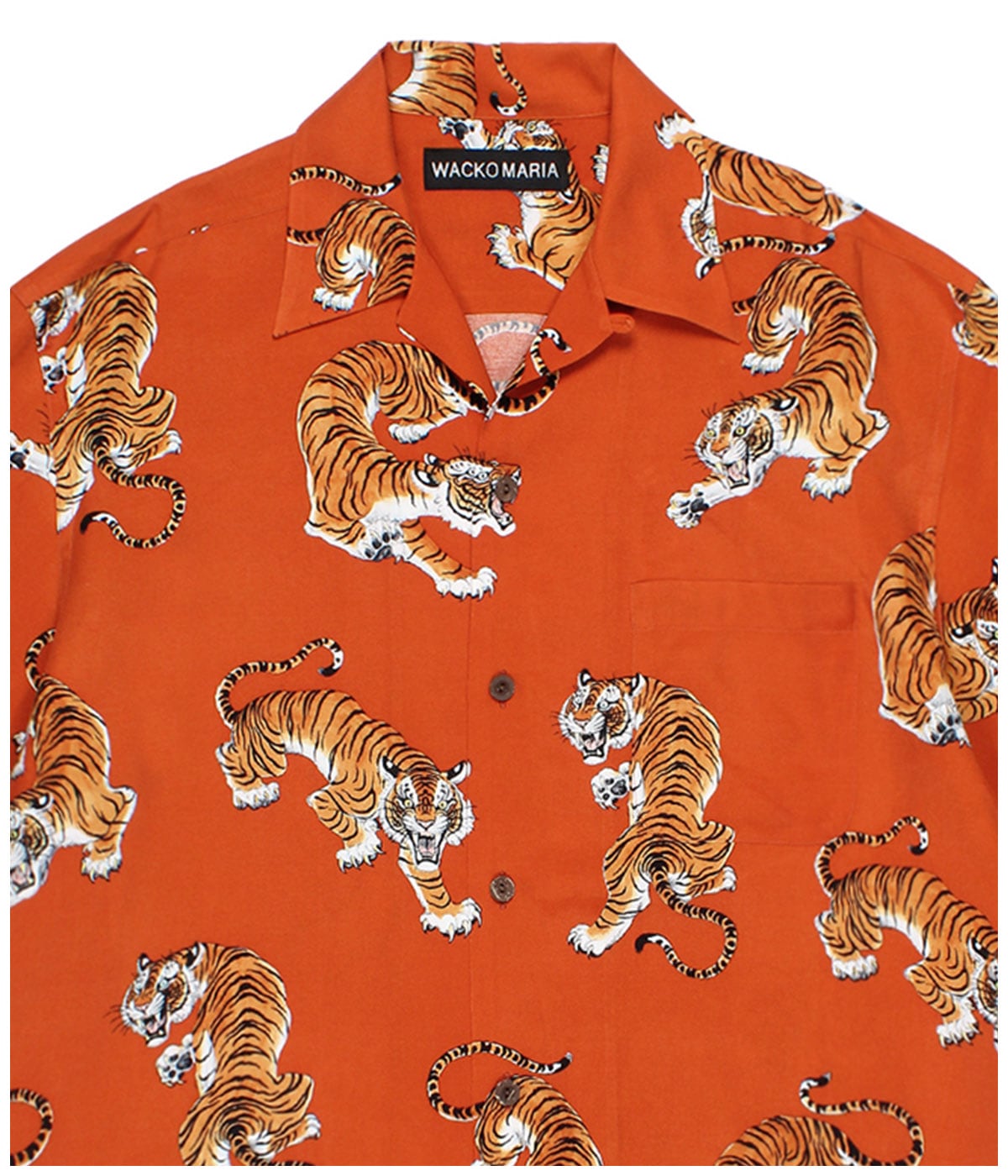 TIM LEHI / HAWAIIAN SHIRT (TYPE-3)【ORANGE】｜WACKO MARIA｜MELTING