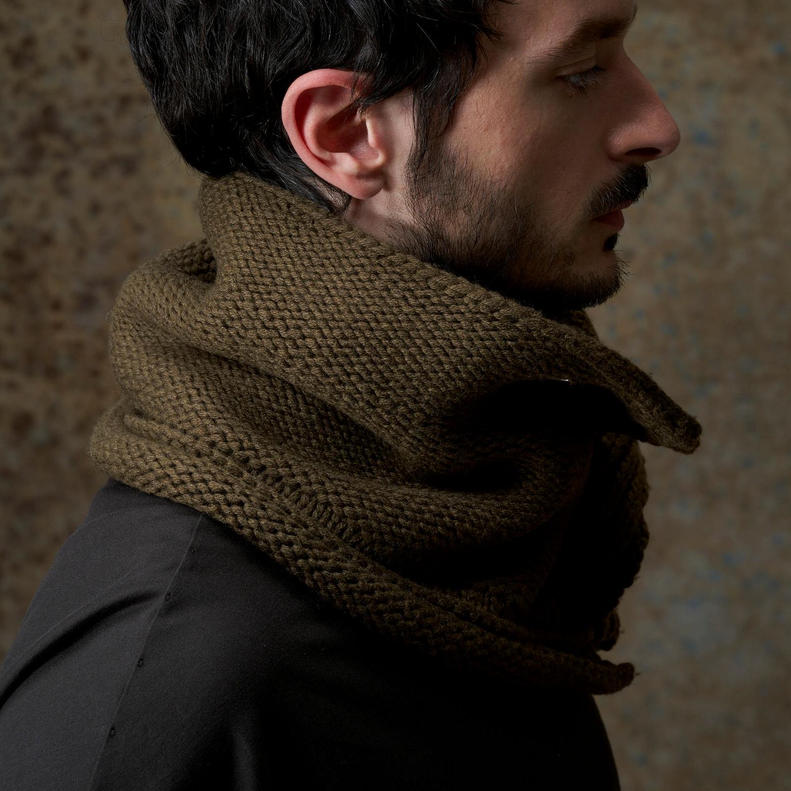 DEVOA（デヴォア）Knit neck parts/ KHAKI | DEVOA（デヴォア