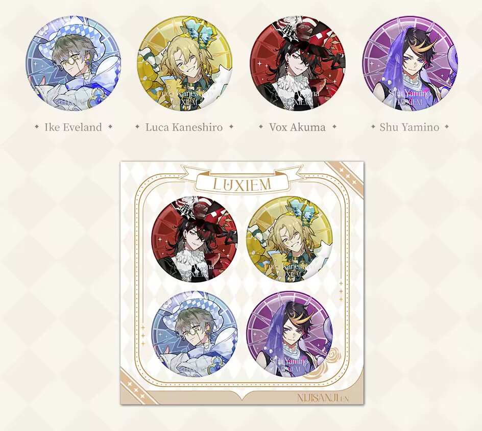 9/25〆切】Luxiem缶バッジセット にじさんじEN中国限定コラボ