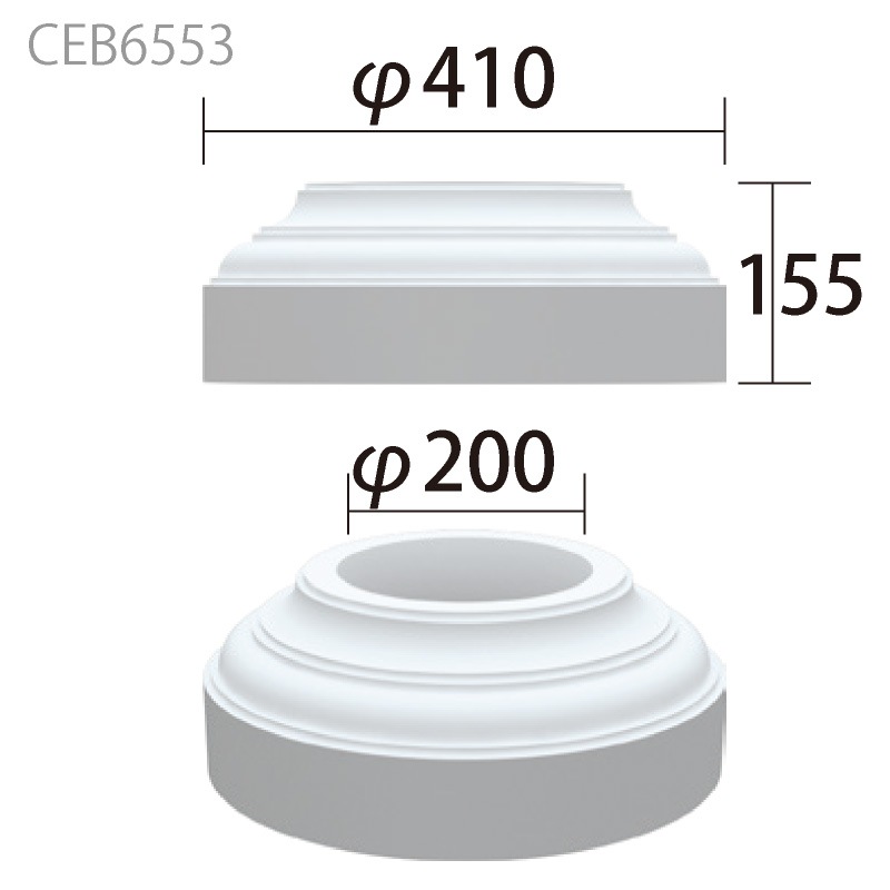 CEB6553：サンメントセラCE φ410×155mm 台座 （人工木材） 【別途梱包