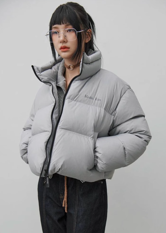 MATIN KIM ダウンジャケット 23F/W HIGH NECK CLASSIC CROP PUFFER