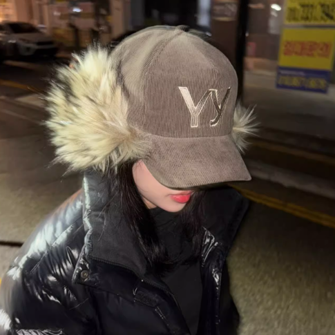 OPEN YY キャップ FAUX FUR CORDUROY EARFLAP CAP｜MIRISE(ミライズ