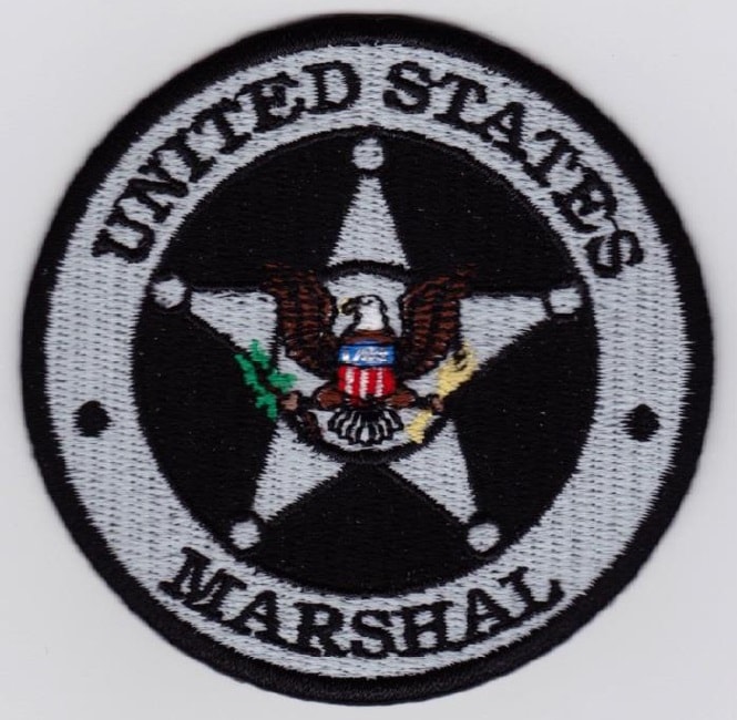 ポリスレプリカパッチ U.S.Marshal Badge Patch ブラック（383