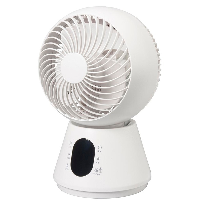 3Dサーキュレーター 静音DCモーター 20畳まで｜FF-KT2513DC-W 08-1702