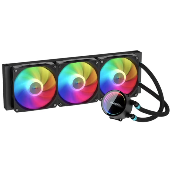 EA5黒】CPUクーラー CPU冷却ファン 黒 簡易水冷 360mm LEDライト RGB