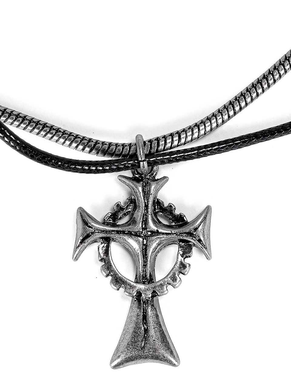 Rosen Kreuz】guilty cross leather necklace | OUR BRAND,Rosen Kreuz
