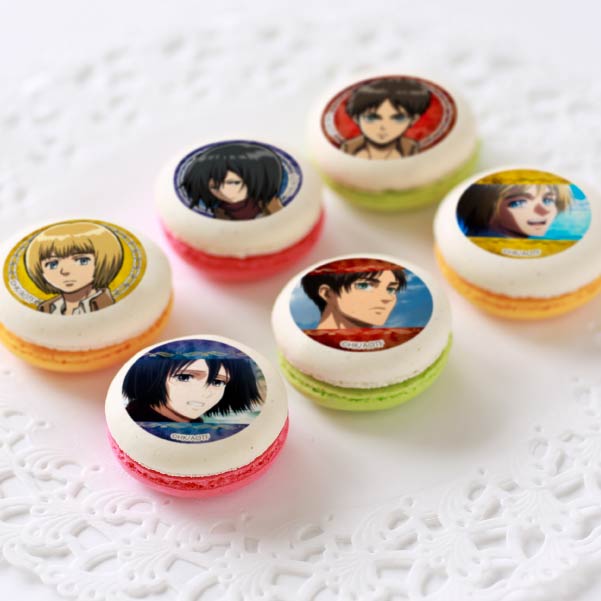 プリマカロン6個セット（エレン＆ミカサ＆アルミン）【特典缶バッジ