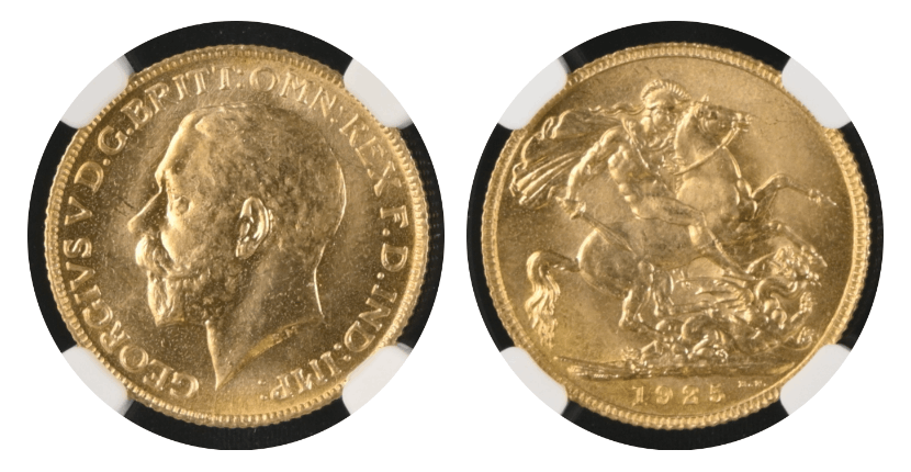 MS66】1925年 イギリス ジョージ5世 1ソブリン金貨 | すべての商品