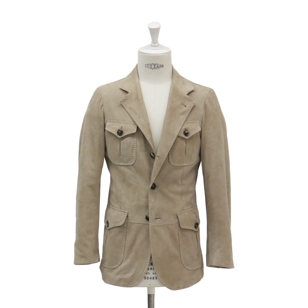 シープスキンスエード サファリジャケット【ベージュ】 | リング