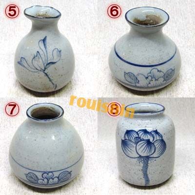 景徳鎮 陶器 とっくり型 一輪挿し （伝統工芸)｜食器,中国,茶器