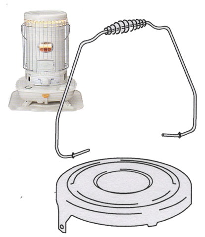 コロナ【部品】対流型石油ストーブSL-6619用部品：取っ手・上面板W