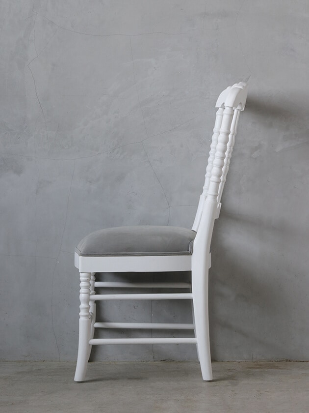 SophieダイニングチェアNapoleonホワイト&ライトグレー おしゃれな家具